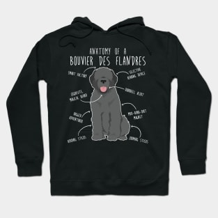 Bouvier Des Flandres Grey Dog Anatomy Hoodie